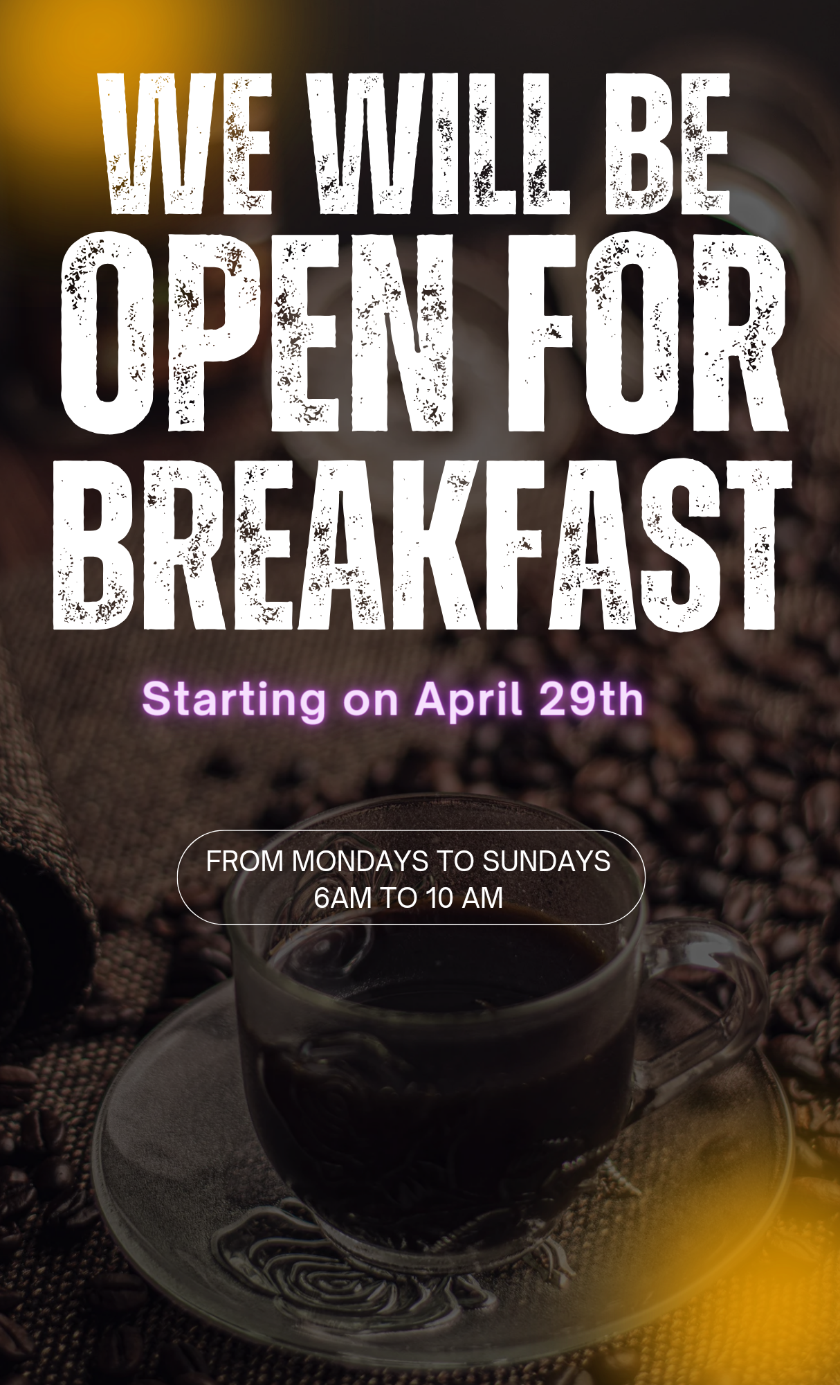 Breakfast Announcement YellowBrix Restaurant breakfast announcement